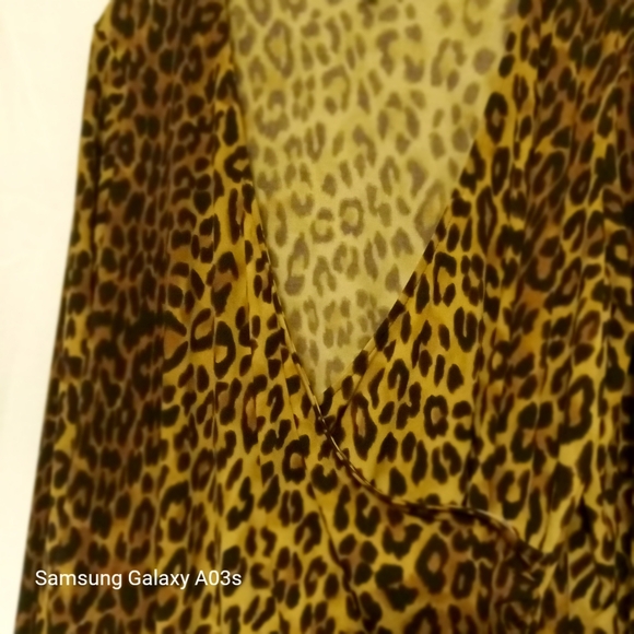 Jones New York Leopard Print  Long Sleeve Dress. 1X. - Picture 2 of 4